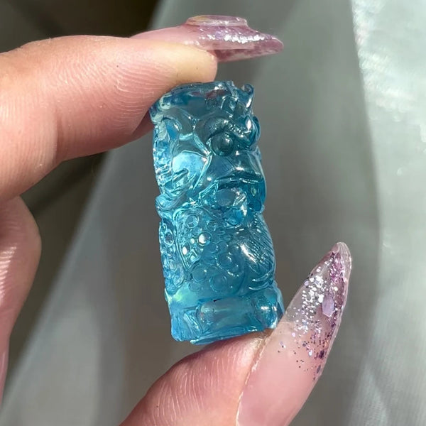 Blue Aquamarine Quartz Dragon-ToShay.org