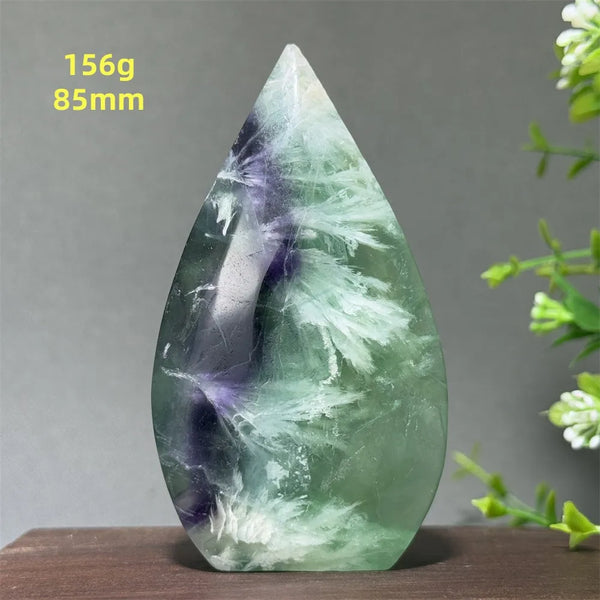 Green Feather Fluorite Torch-ToShay.org