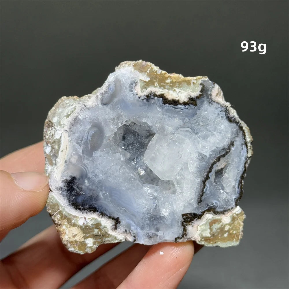 White Agate Crystal Cave Egg-ToShay.org