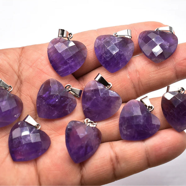 Mixed Crystal Heart Pendants-ToShay.org