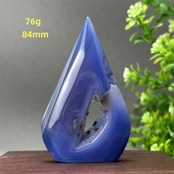 Blue Agate Geode Torch-ToShay.org