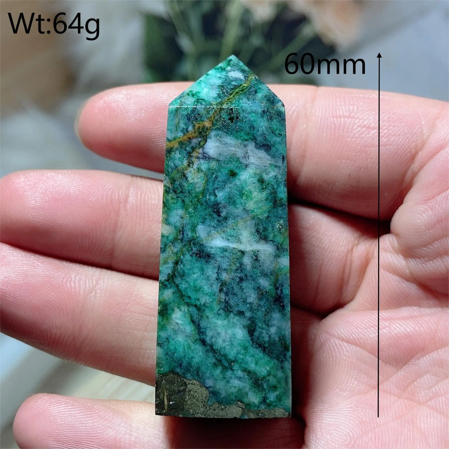 Blue Dioptase Pyrite Tower-ToShay.org