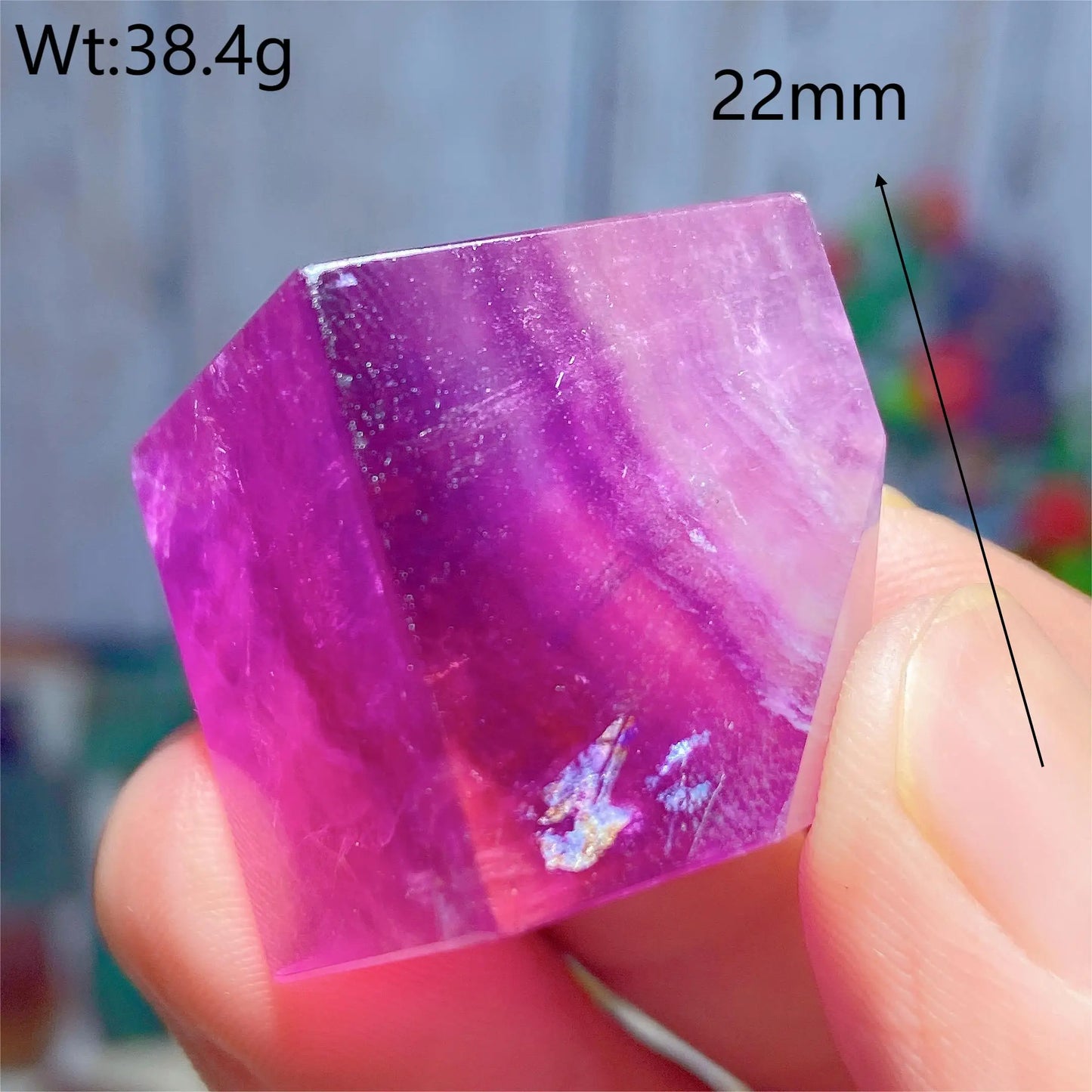 Rainbow Fluorite Cube-ToShay.org