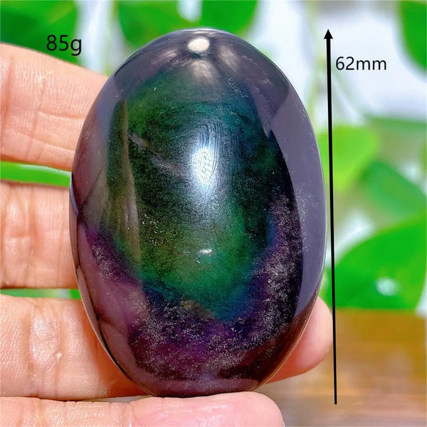 Rainbow Obsidian Palm Stones-ToShay.org