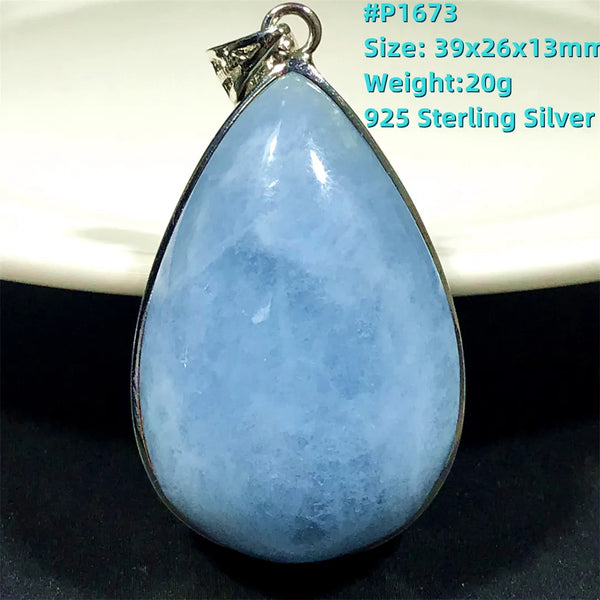 Blue Aquamarine Pendent-ToShay.org