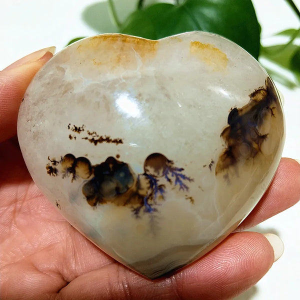 Yellow Moss Agate Heart-ToShay.org