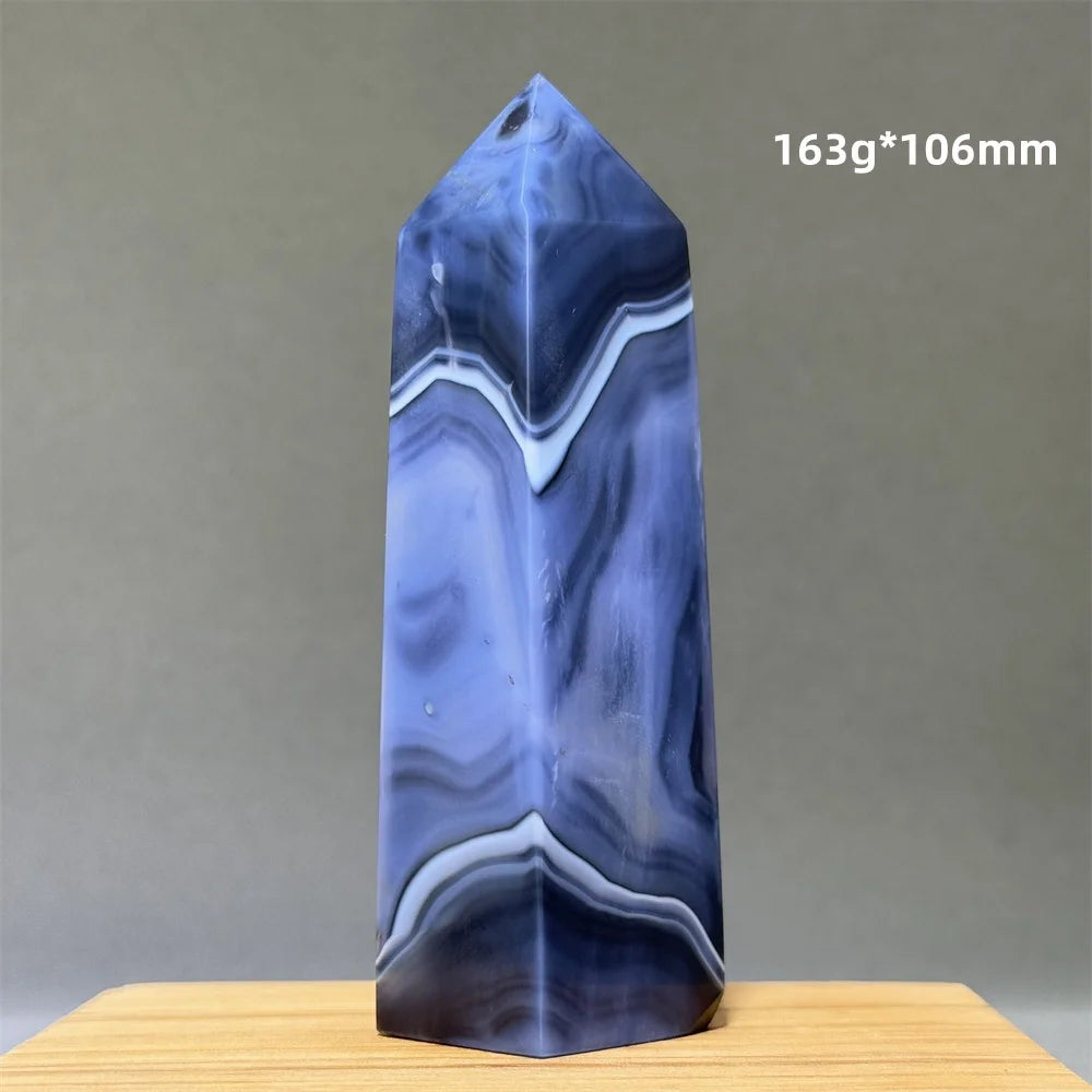 Blue Striped Agate Tower-ToShay.org