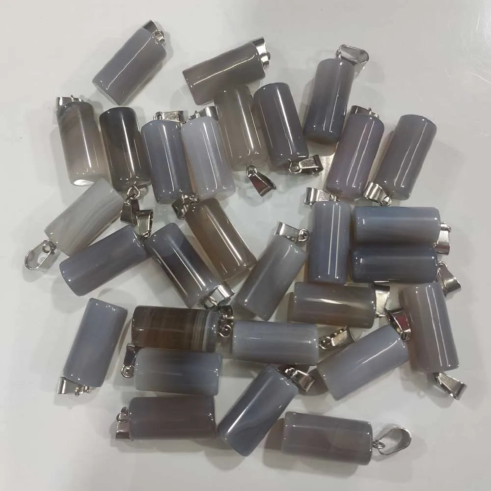 Mixed Crystal Cylinder Pendants-ToShay.org