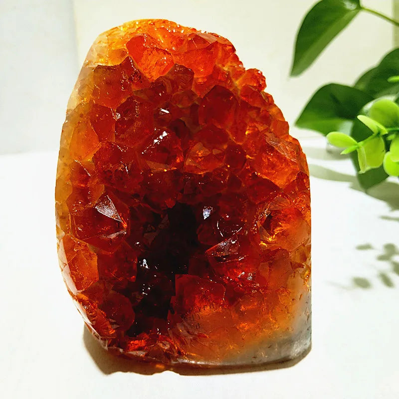 Orange Citrine Geode Cluster-ToShay.org