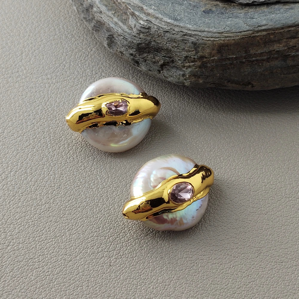 White Pearl Bezel Beads-ToShay.org