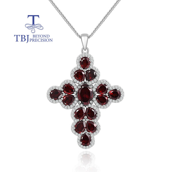 Red Garnet Cross Pendant-ToShay.org