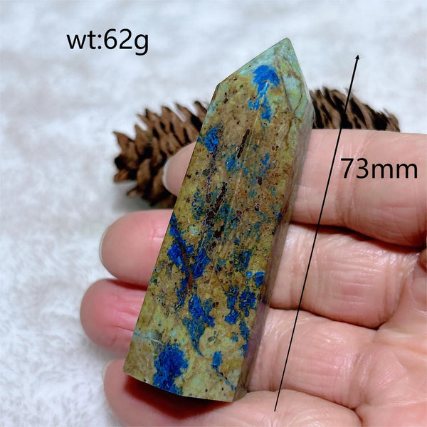 Blue Azurite Chrysocolla Point-ToShay.org