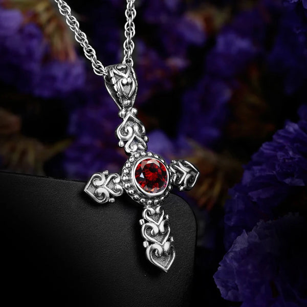 Mixed Gemstone Cross Pendants-ToShay.org