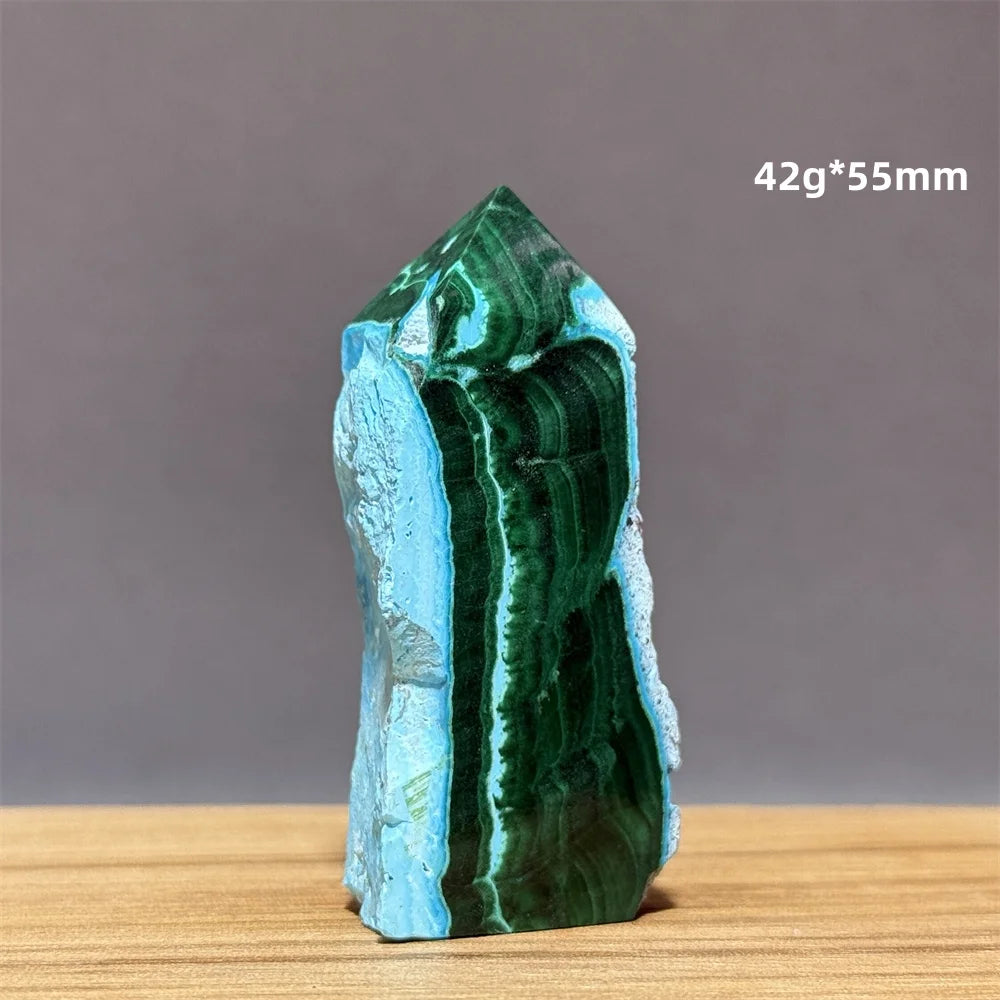 Blue Green Chrysocolla Tower-ToShay.org
