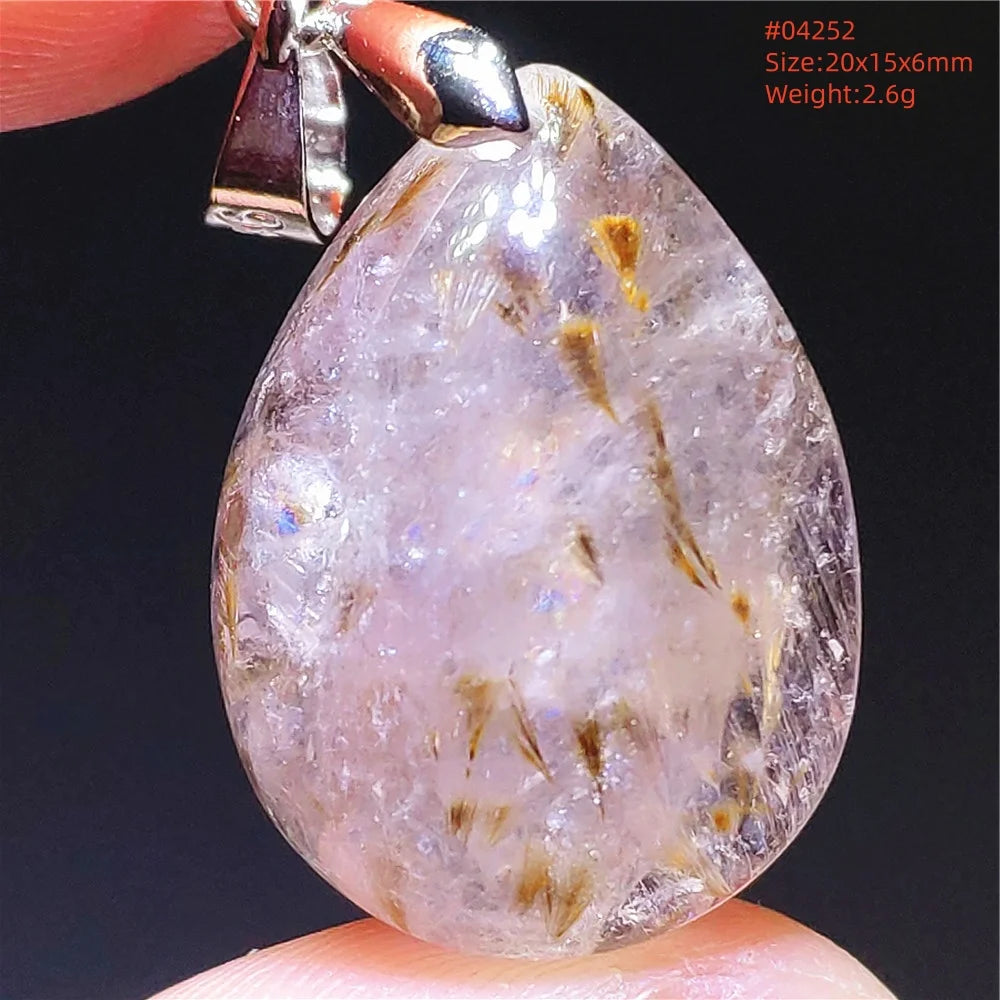 Purple Rutilated Auralite Pendant-ToShay.org