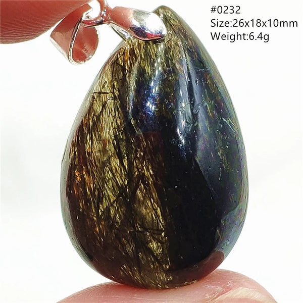 Gold Rutilated Quartz Pendant-ToShay.org