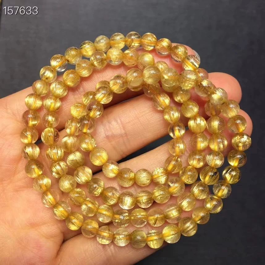 Gold Rutilated Wrap Bracelet-ToShay.org