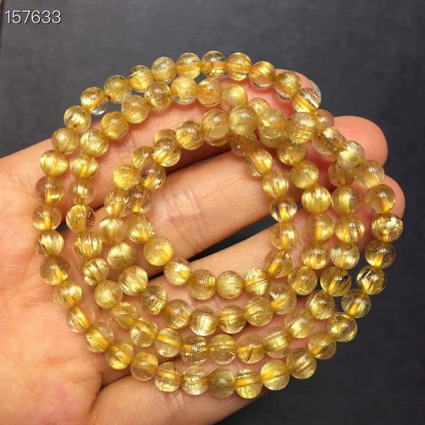 Gold Rutilated Wrap Bracelet-ToShay.org