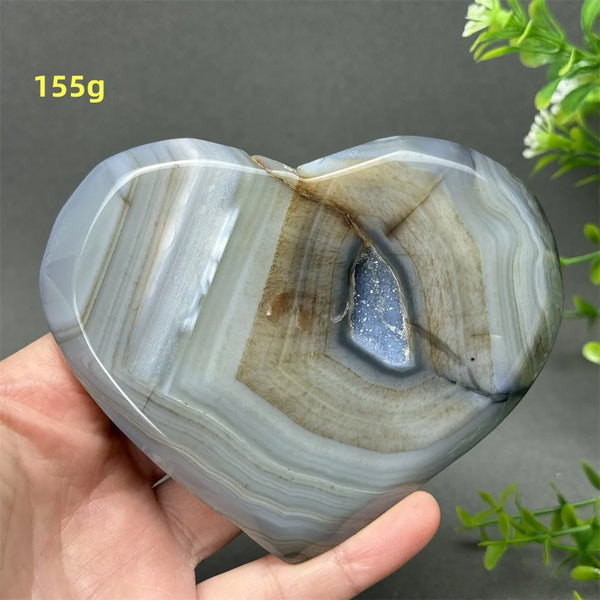 Grey Agate Geode Heart-ToShay.org