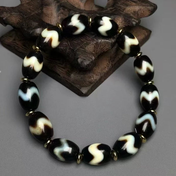 Tibetan Agate Dzi Bracelet-ToShay.org