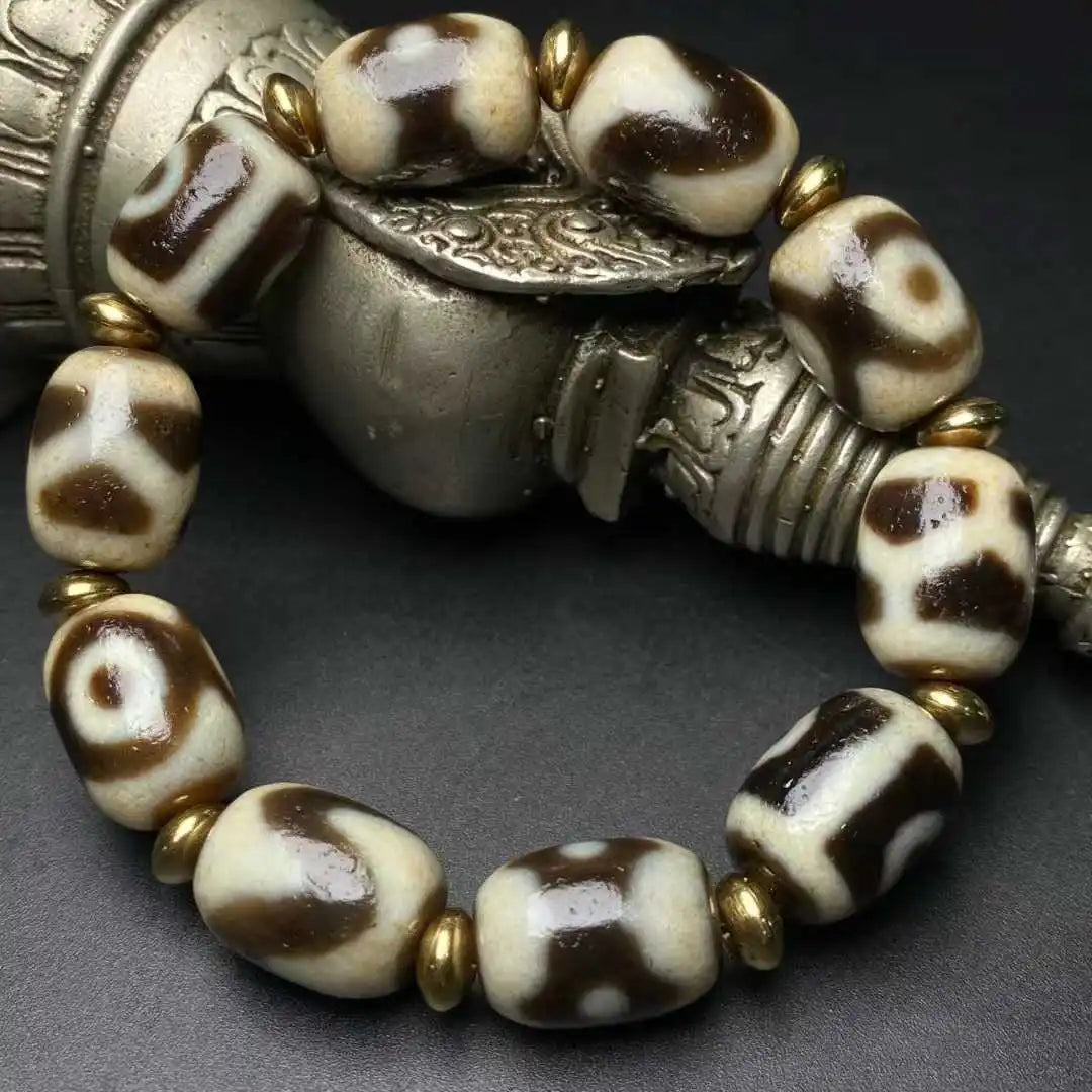 Tibetan Agate Dzi Bracelet-ToShay.org