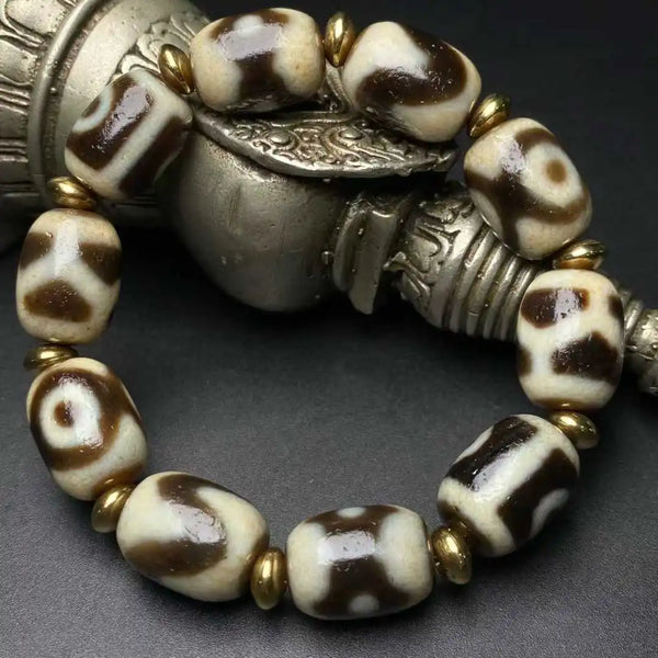 Tibetan Agate Dzi Bracelet-ToShay.org