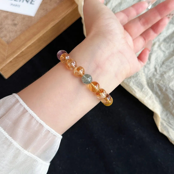 Yellow Hair Citrine Bracelet-ToShay.org