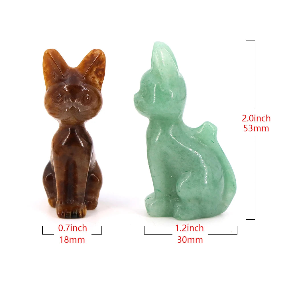 Mixed Crystal Cat Statues-ToShay.org