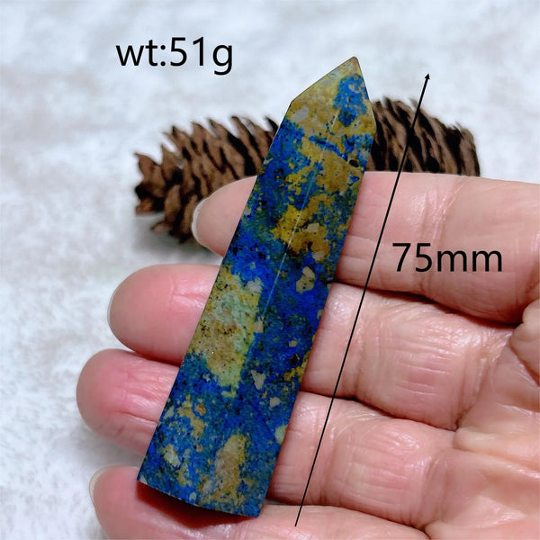 Blue Azurite Chrysocolla Point-ToShay.org