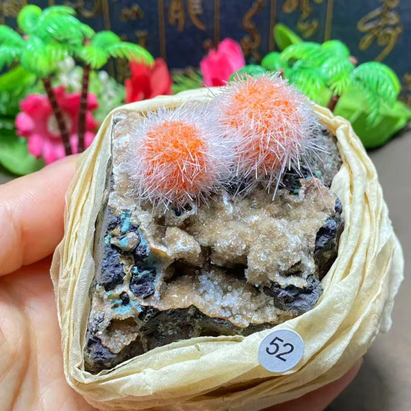 Orange Zeolite Mineral Crystal-ToShay.org