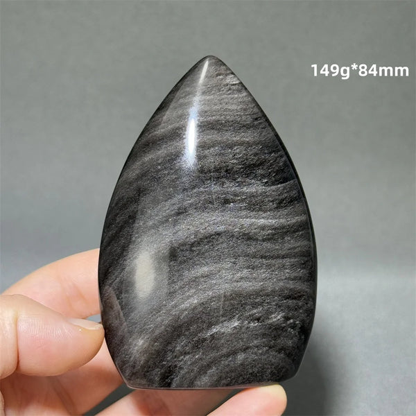 Silver Obsidian Torch-ToShay.org