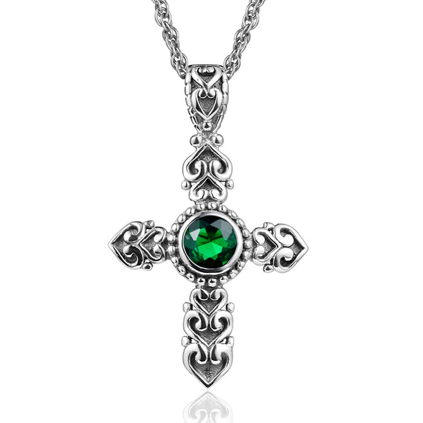 Mixed Gemstone Cross Pendants-ToShay.org