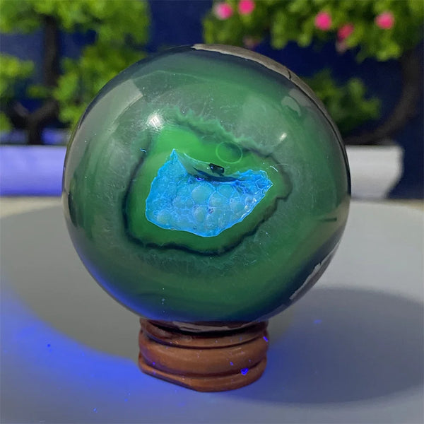 Fluorescent Agate Ball-ToShay.org