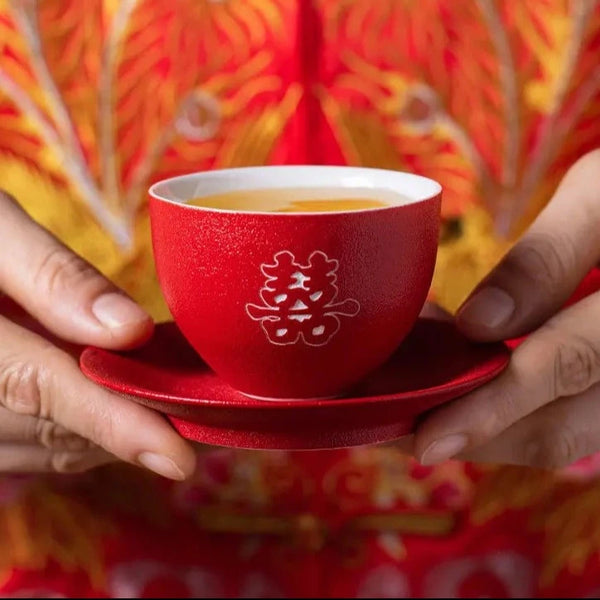 Red Ceramic Tea Set-ToShay.org