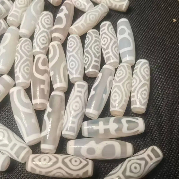 Tibetan Agate Eyes Dzi Bead-ToShay.org