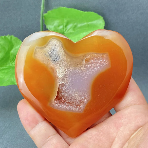 Red Agate Geode Heart-ToShay.org