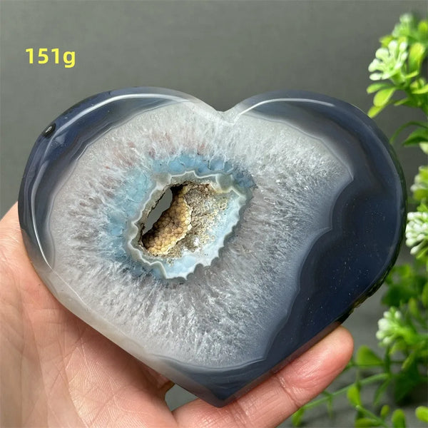 Blue Agate Geode Heart-ToShay.org