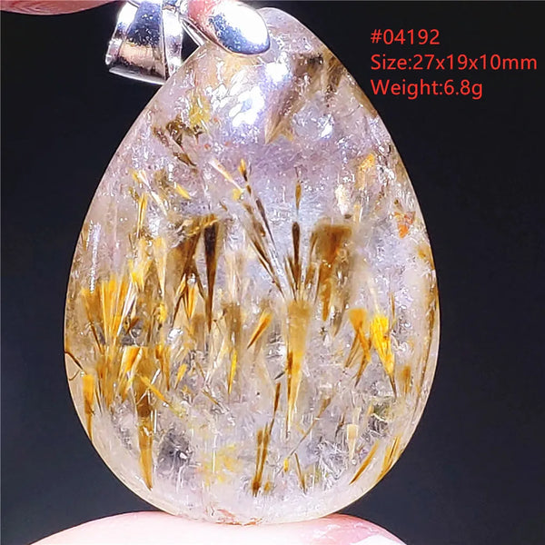Gold Rutilated Pendant-ToShay.org