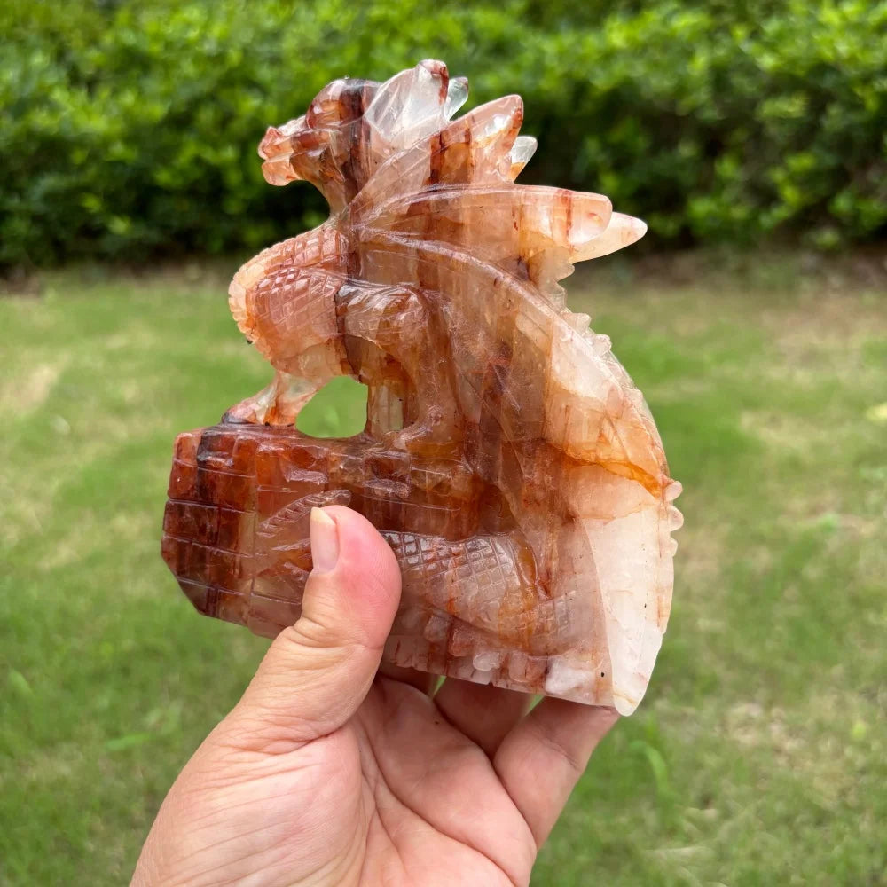 Red Fire Quartz Dragon-ToShay.org