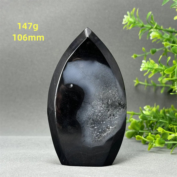 Black Onyx Geode Torch-ToShay.org