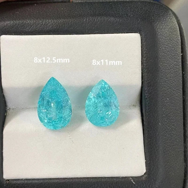 Blue Crushed Ice Teardrop Crystal-ToShay.org