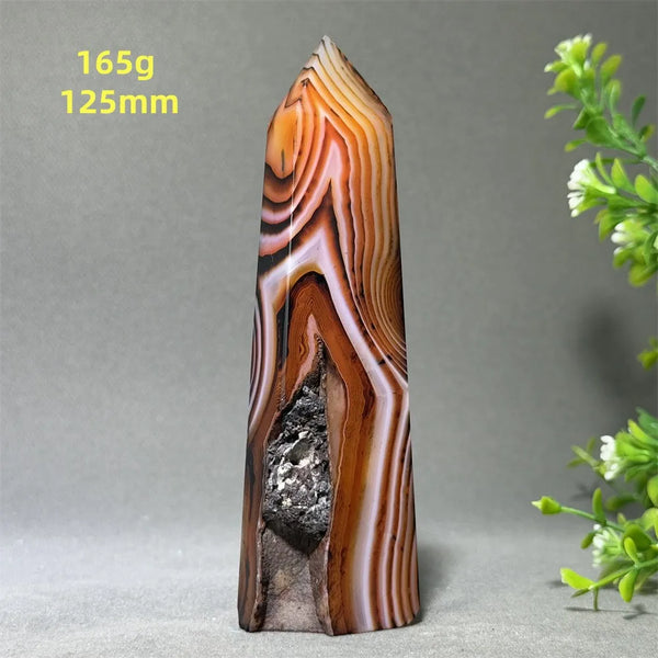 Black Red Striped Agate Obelisk-ToShay.org