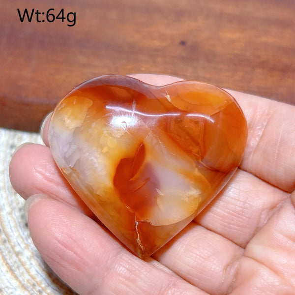 Orange Carnelian Druzy Heart-ToShay.org