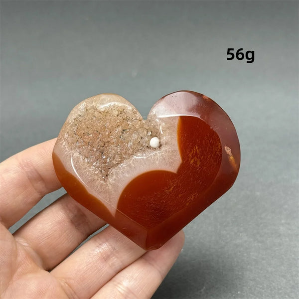 Red Agate Geode Heart-ToShay.org