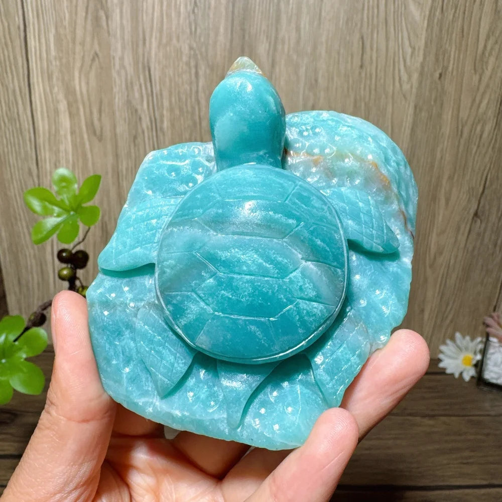 Blue Calcite Turtle-ToShay.org