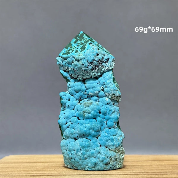 Blue Chrysocolla Malachite Point-ToShay.org