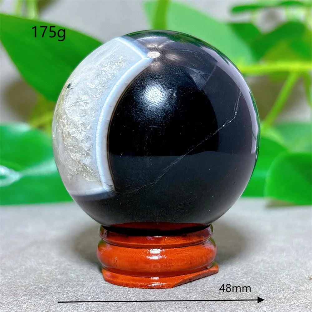 Black Silk Agate Ball-ToShay.org