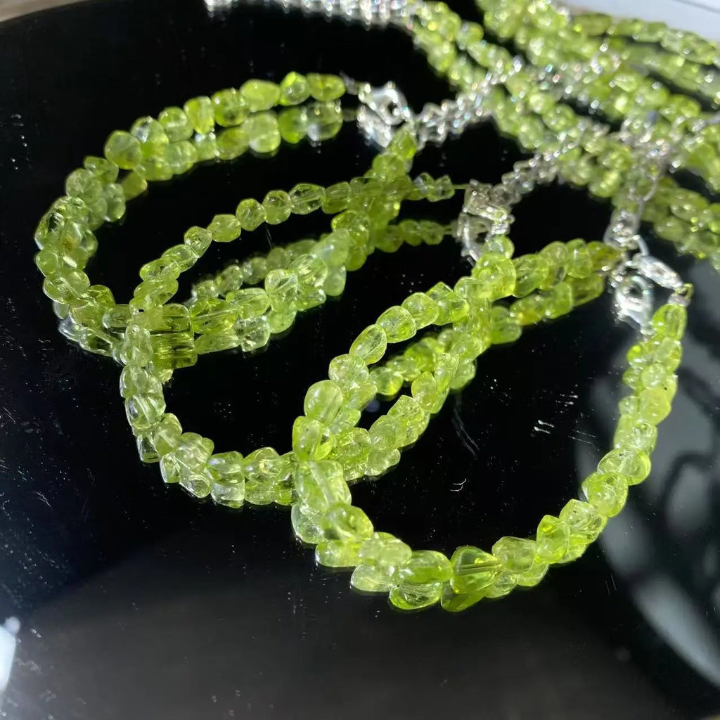Green Peridot Bead Bracelet-ToShay.org