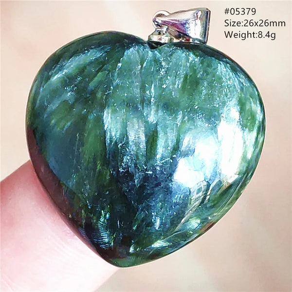 Green Seraphinite Heart Pendant-ToShay.org