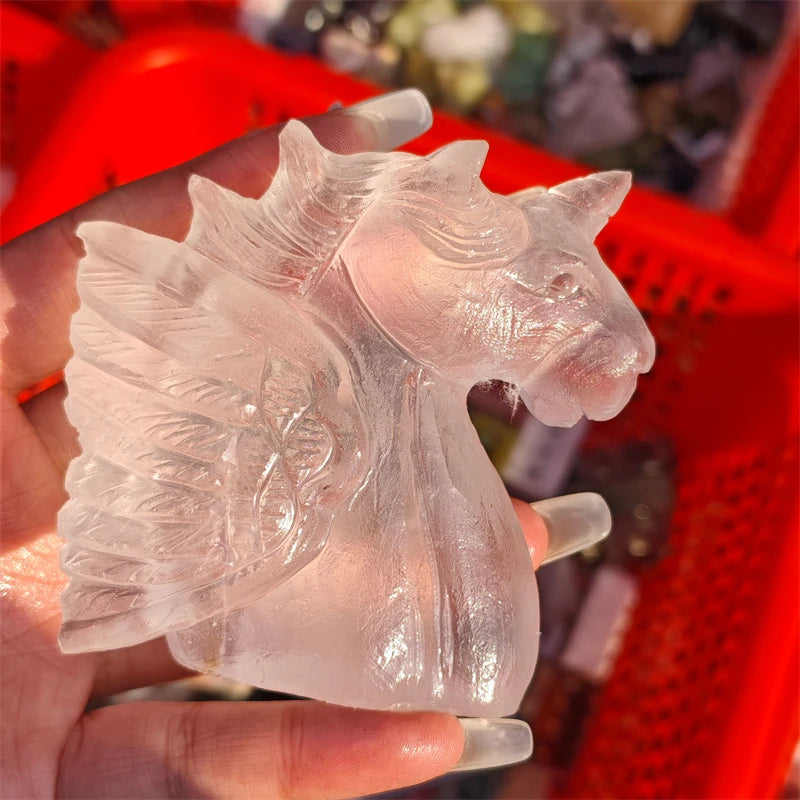 Clear Quartz Unicorn Head-ToShay.org
